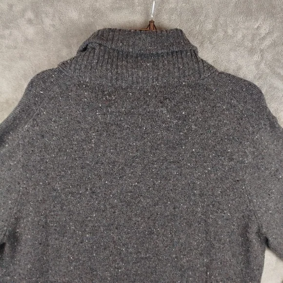 J.Crew Shawl Collar Merino Wool Gray Speckled Sweater Mens XL Rugged Fall - Picture 6 of 11
